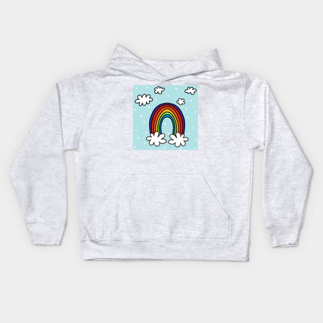 I believe in pretty rainbows Kids Hoodie by FrancesPoff